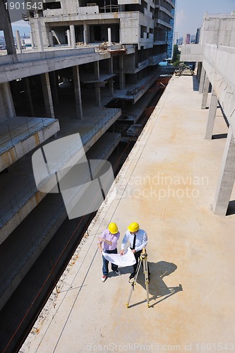 Image of Team of architects on construciton site