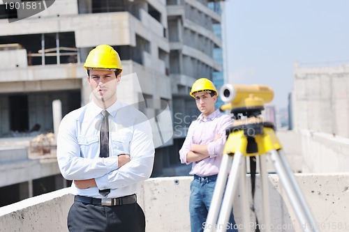 Image of Team of architects on construciton site