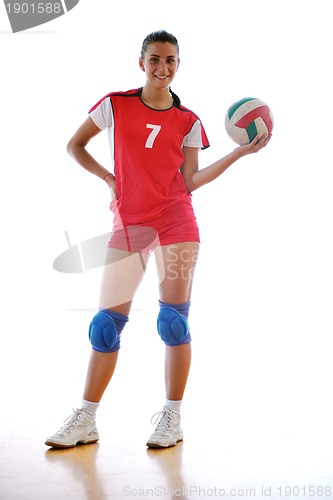 Image of gir playing volleyball