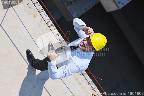 Image of architect on construction site