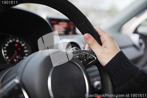 Image of man using car navigation