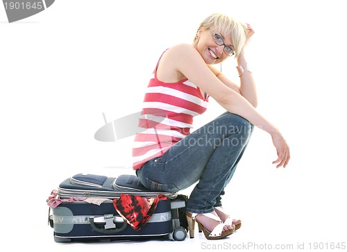 Image of woman with travel bag