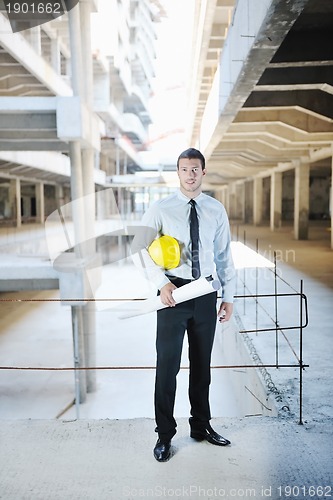 Image of architect on construction site