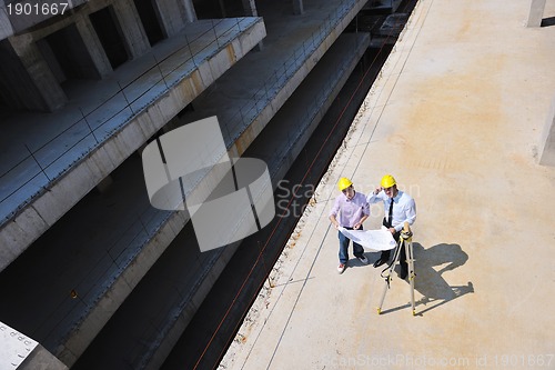 Image of Team of architects on construciton site