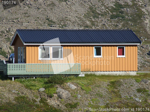 Image of Wooden holiday lodge in Scandinavia