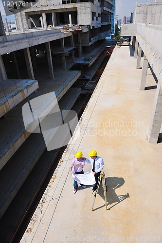 Image of Team of architects on construciton site