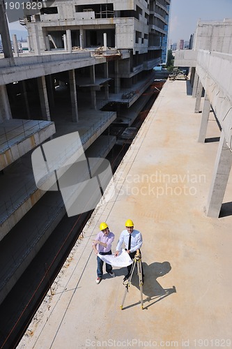 Image of Team of architects on construciton site