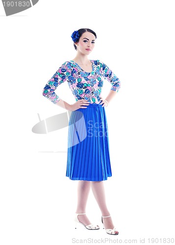 Image of beautiful young woman isolated on white