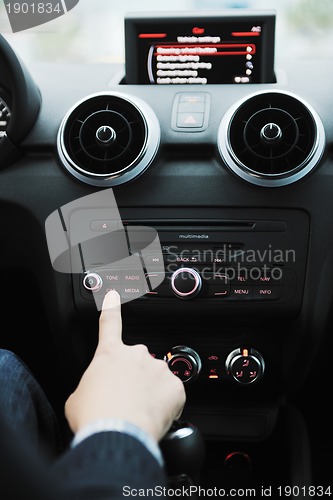 Image of man using car navigation