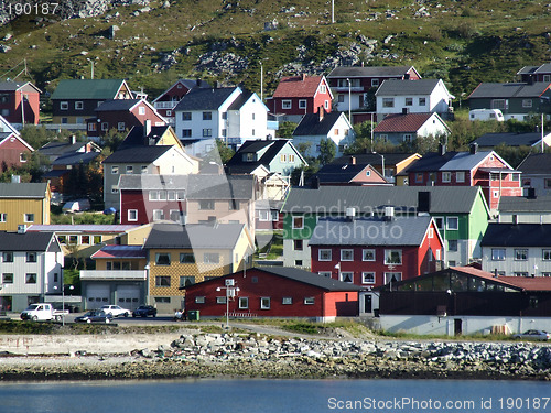 Image of Colorful harbor town in Scandinavia