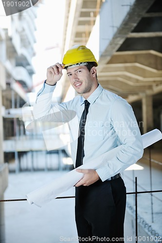 Image of architect on construction site