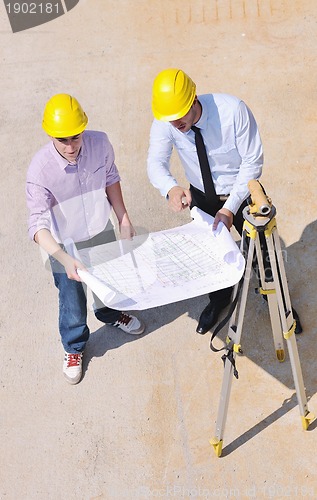 Image of Team of architects on construciton site