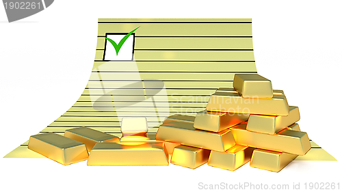 Image of Goldbars and document