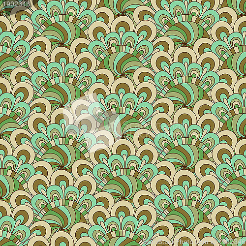 Image of Green-brown-gray seamless pattern