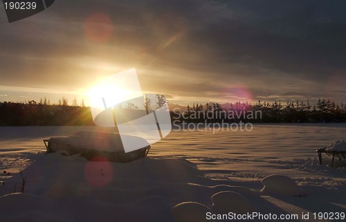Image of Snow sunset