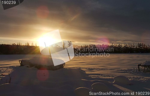 Image of Snow sunset