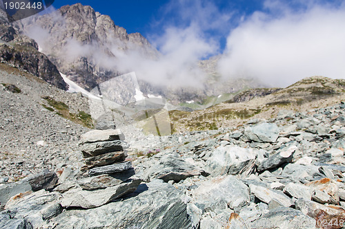 Image of Path sign on Italian Alps