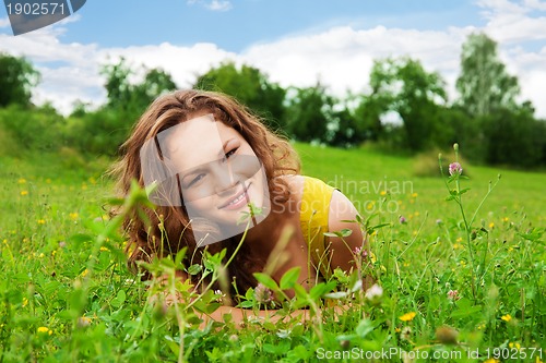 Image of nice girl in the park