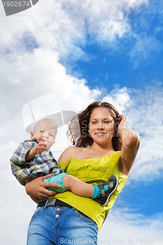 Image of mom with her little son