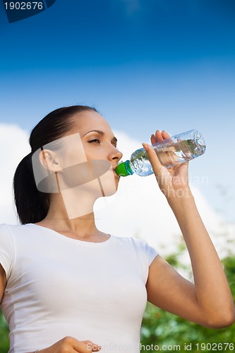 Image of nice jogger on a break