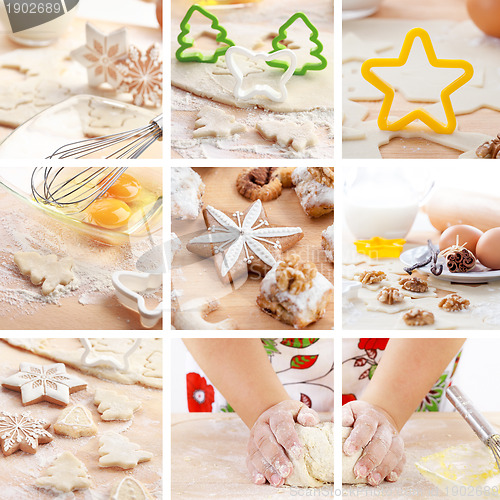 Image of Christmas baking collage