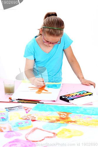 Image of Schoolgirl painting