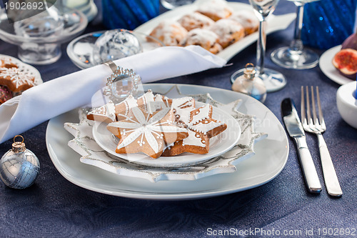 Image of Place setting for Christmas evening 