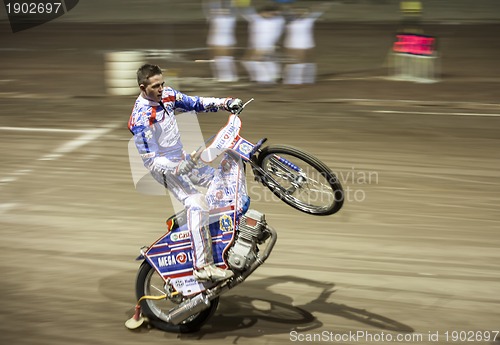 Image of Togliatty. Russia. September, 2012. Speedway race. Mega-Lada.