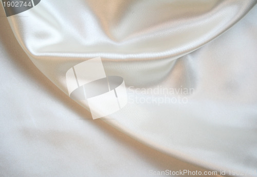 Image of Smooth elegant white silk as background 