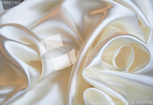 Image of Smooth elegant white silk as background 