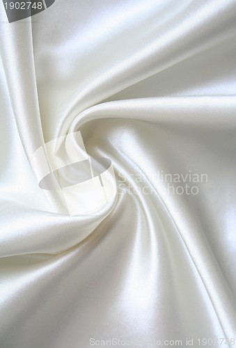 Image of Smooth elegant white silk as background