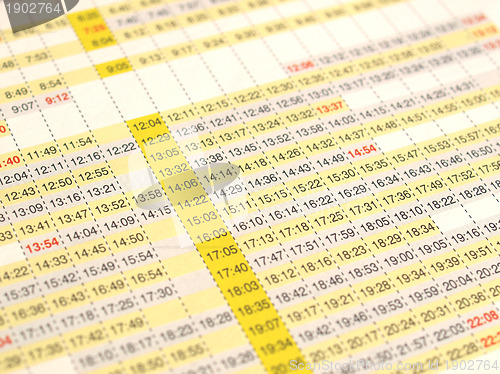 Image of Timetable