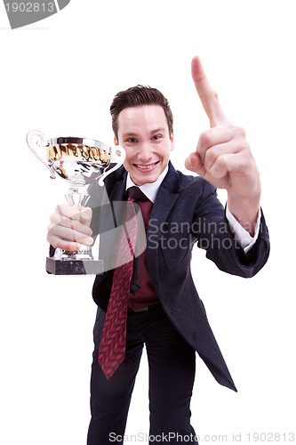 Image of happy young winner