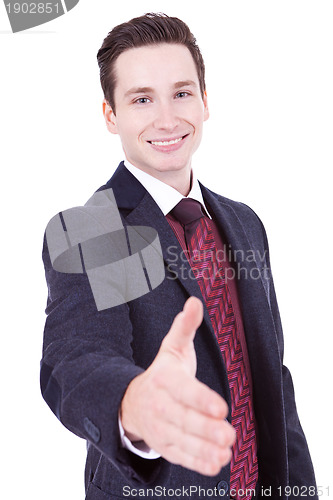 Image of business man ready to set a dea