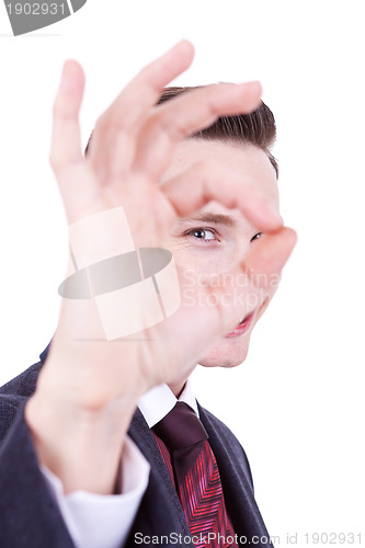 Image of man business with OK gesture