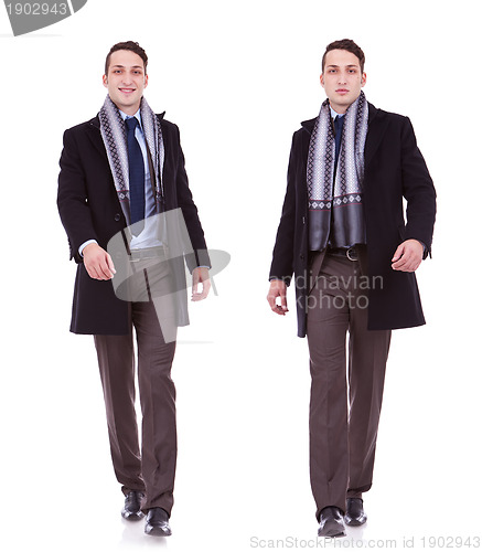 Image of  business man full body walking 