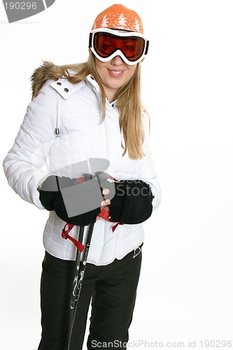 Image of Female in ski clothing