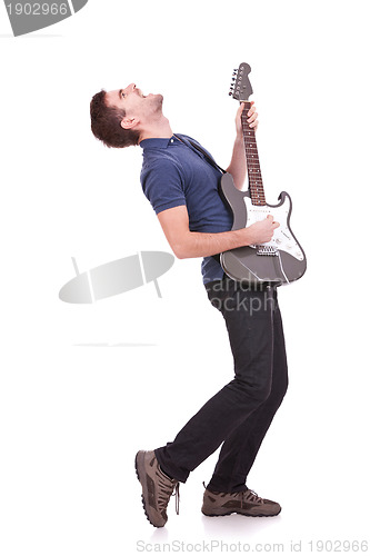 Image of passionate guitarist