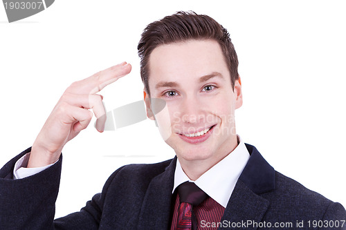 Image of Business man gives salute