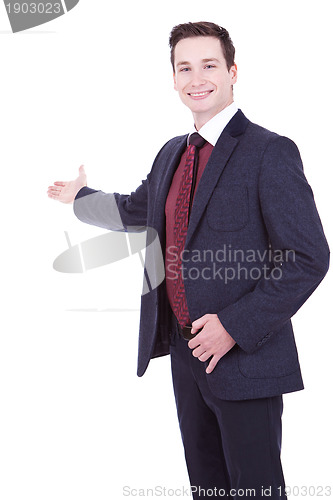 Image of  business man giving presentation