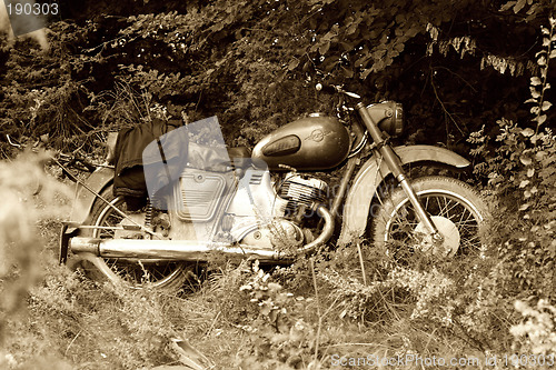 Image of classic old motorcycle