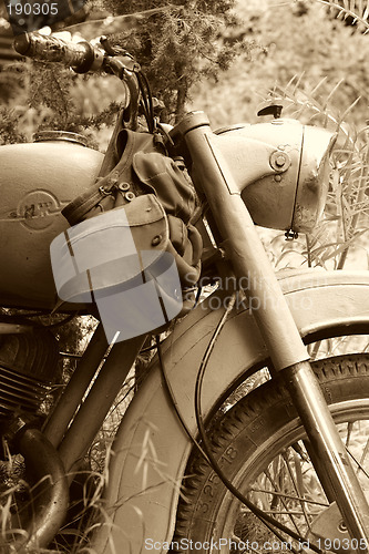 Image of classic old motorcycle