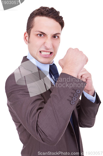 Image of angry business man