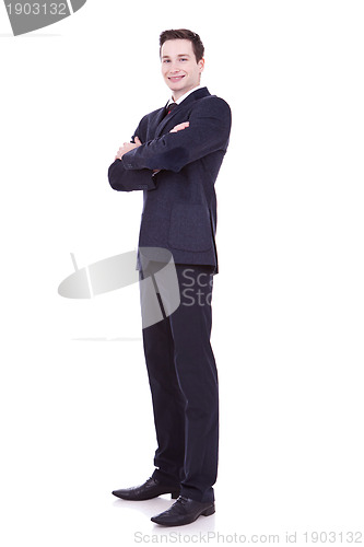 Image of Full length of young business man 