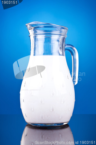 Image of jar of fresh cow milk