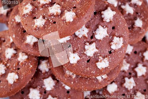 Image of delicious fresh brown cookies