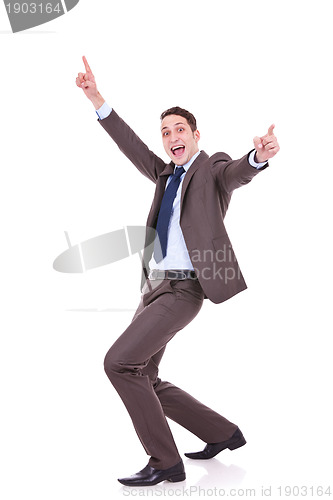 Image of happy successful business man 