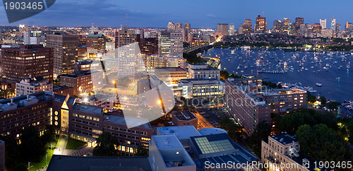 Image of Aerial view of Cambridge and Boston