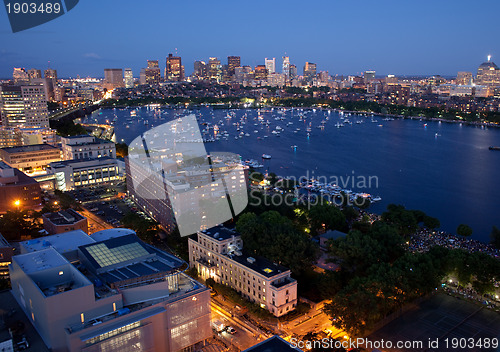 Image of Aerial view of Cambridge and Boston