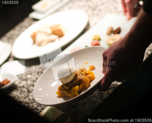 Image of Serving gourmet apple pie